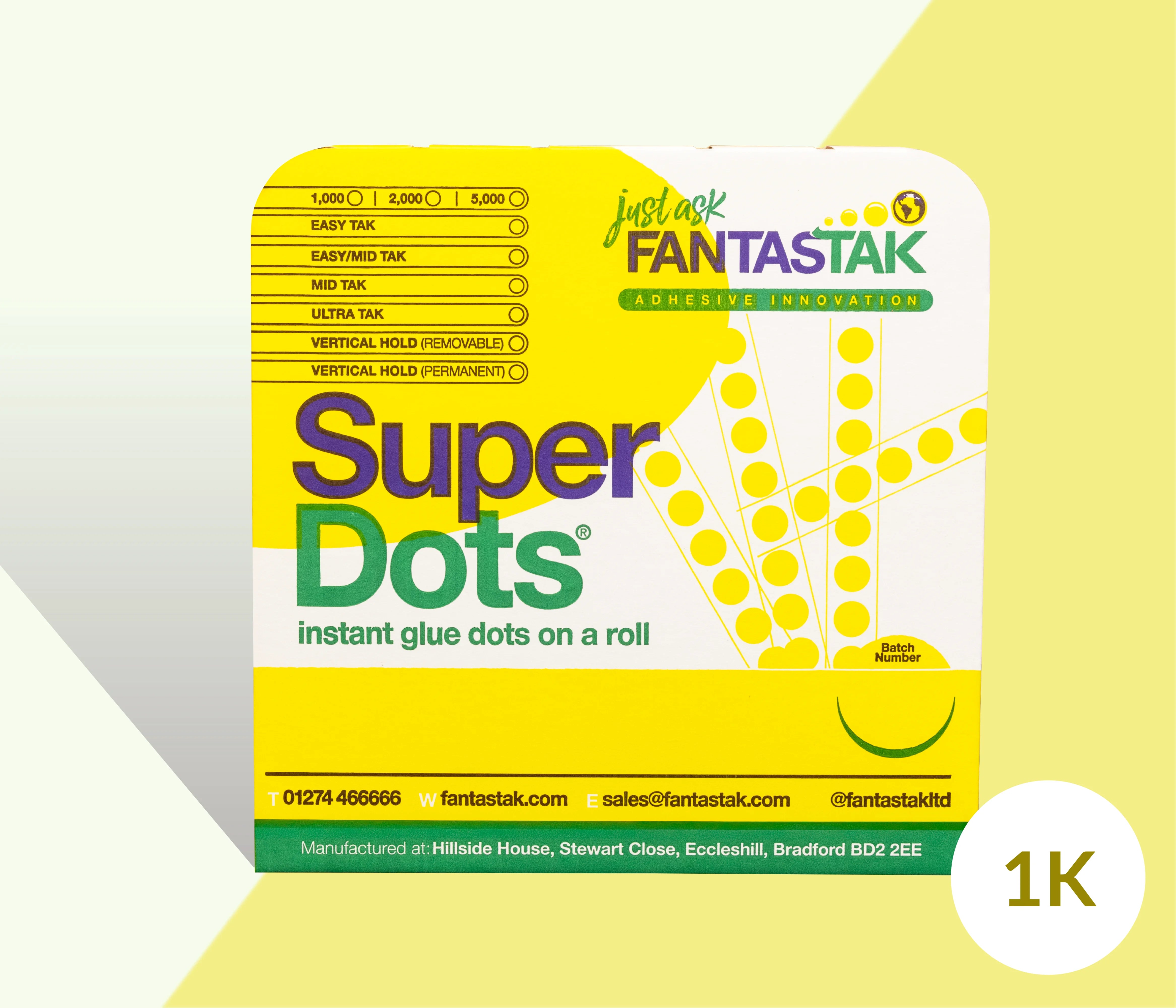 SuperDots Glue Dots (10mm) - 1000 dot roll