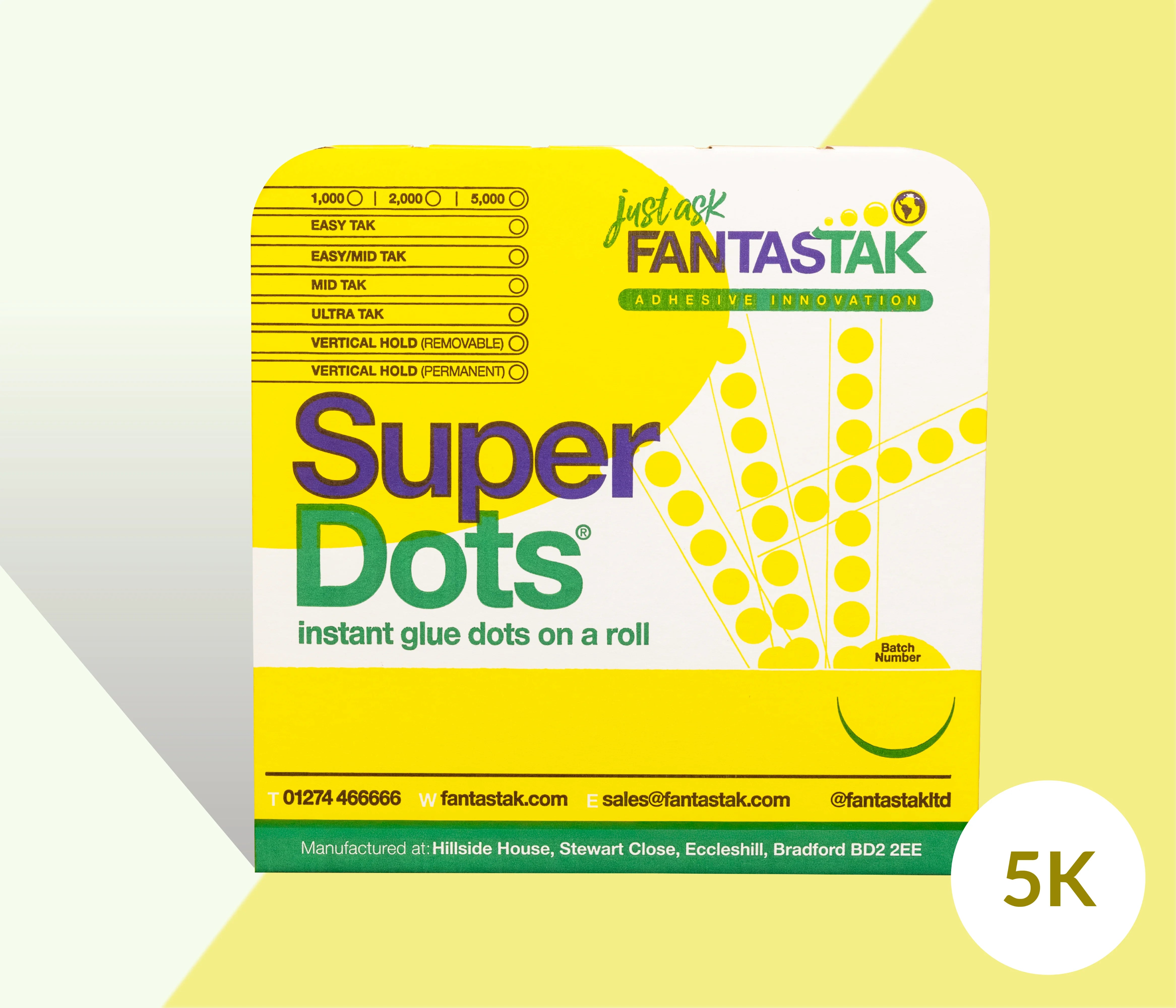 SuperDots Glue Dots (10mm) - 5000 dot roll