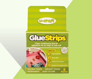 Glue Strips (4mm) - An 8m continuous line of permanent glue strip on a roll