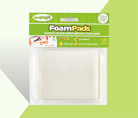 Foam Pads 828 white double sided pads (5mm x 5mm x 3mm) - create 3D effects