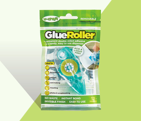 Glue Roller - Removable Adhesive (12m) - an alternative to Double Sided Tape