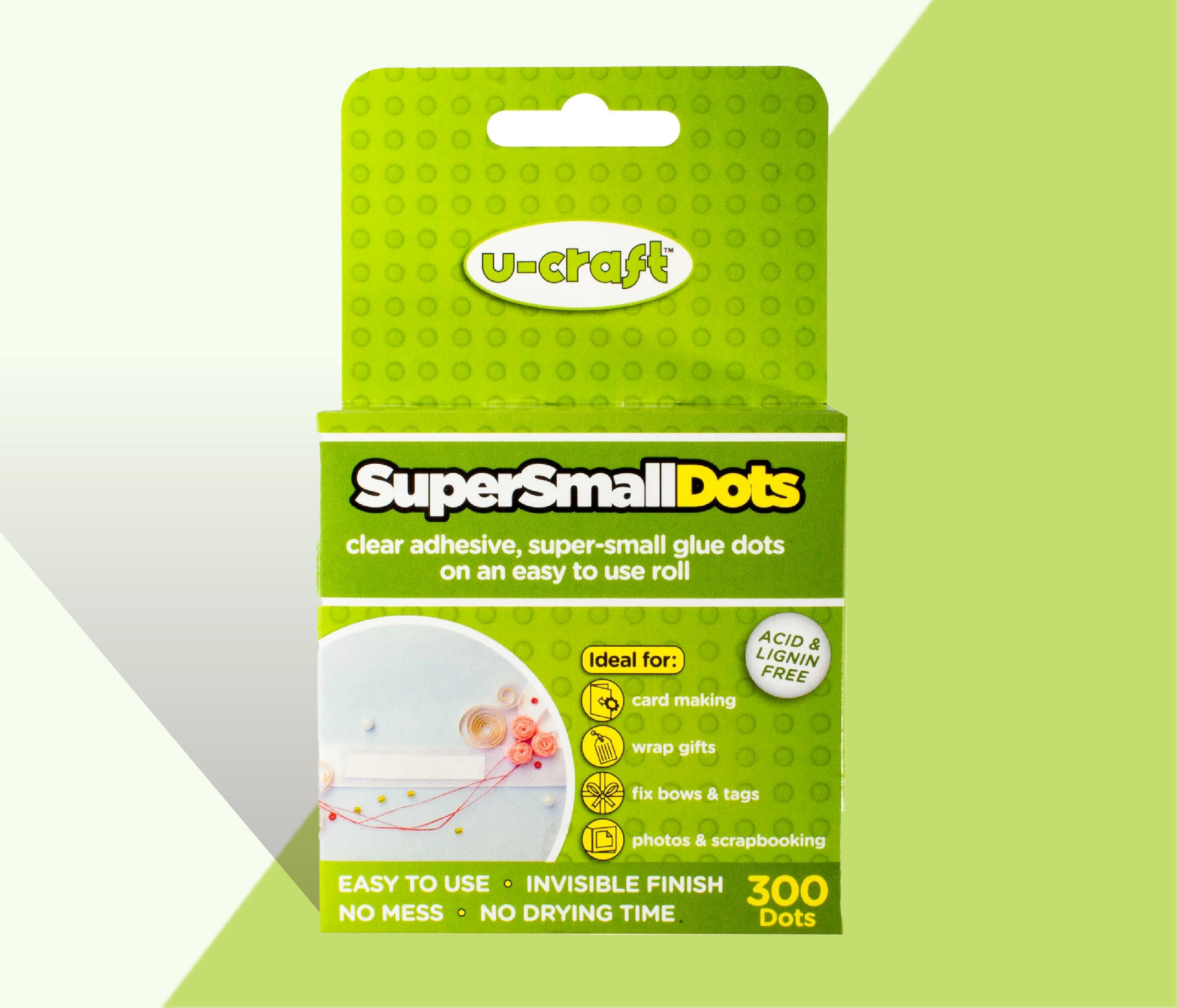 Super Small Glue Dots - 300 x permanent dots on a roll (3mm Diameter)