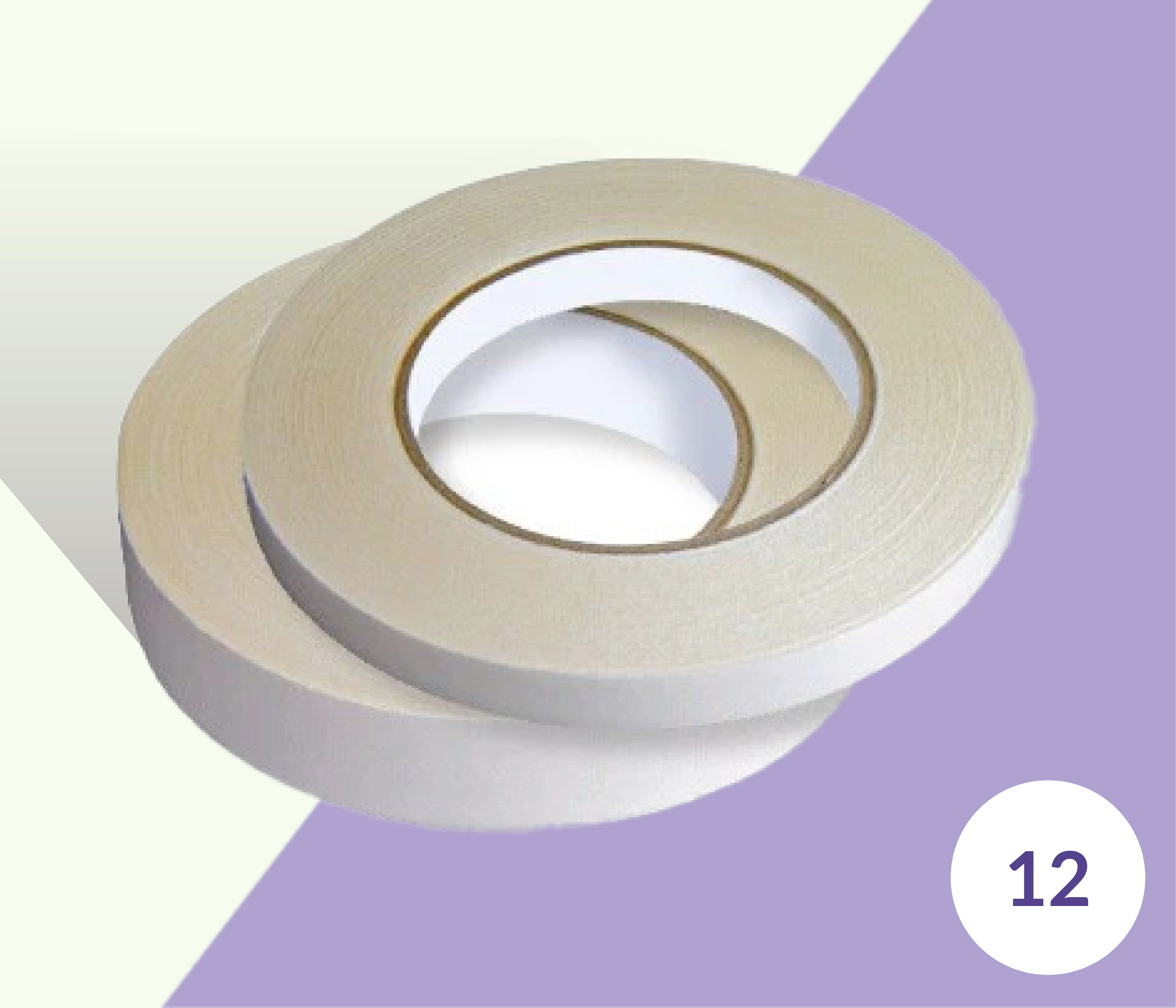 50 Metre Multi Purpose Double-Sided Sticky Tape 12mm Width