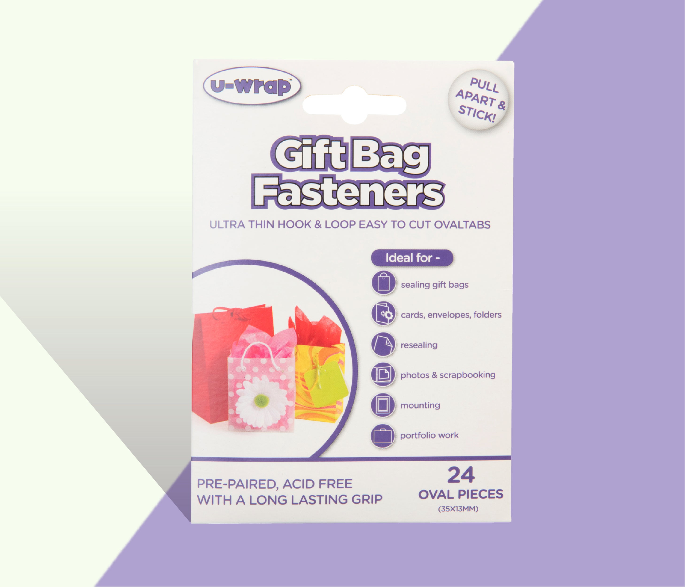 U-Wrap - Gift Bag Velcro Fasteners x 24