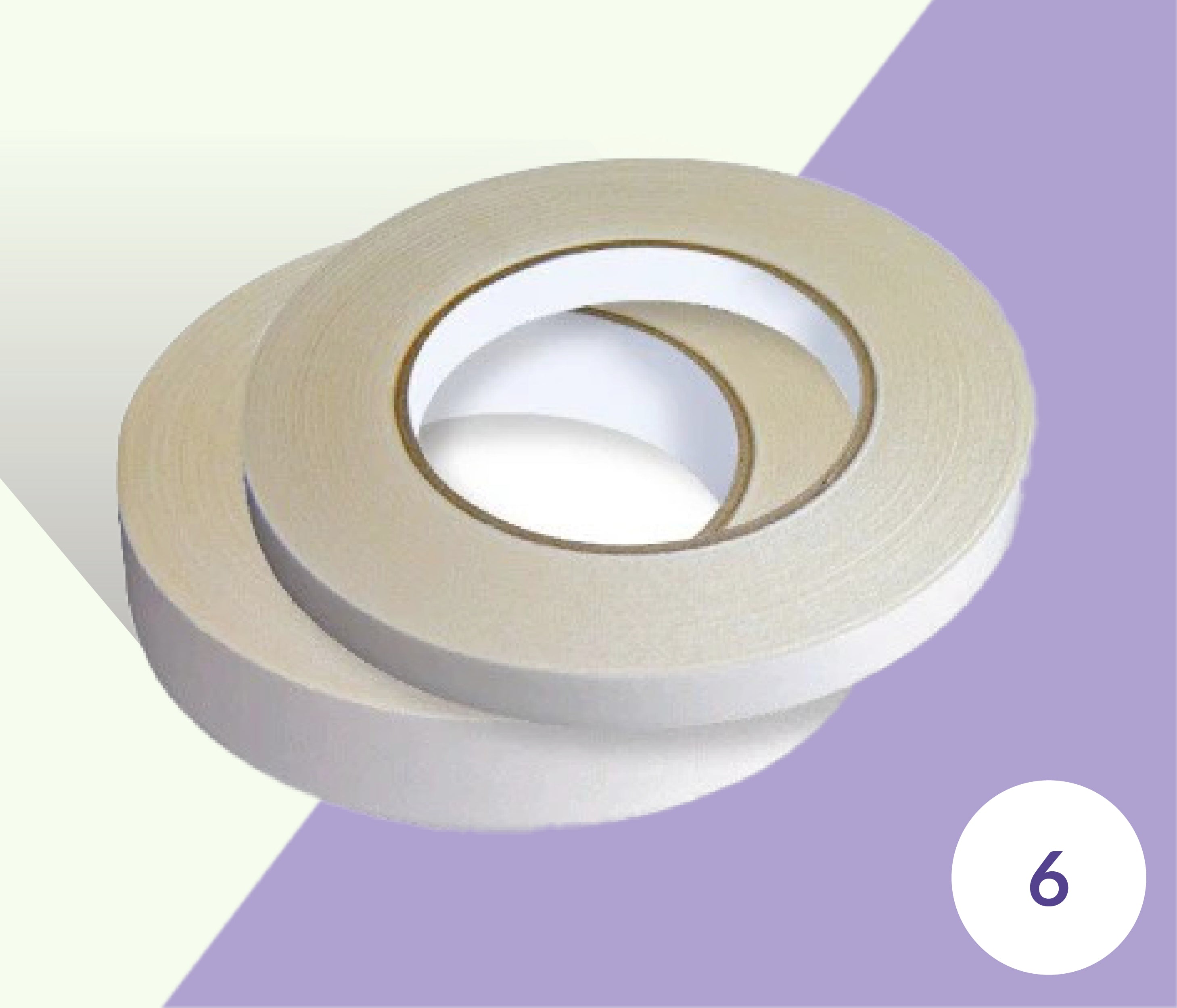 50 Metre Multi Purpose Double-Sided Sticky Tape 6mm Width