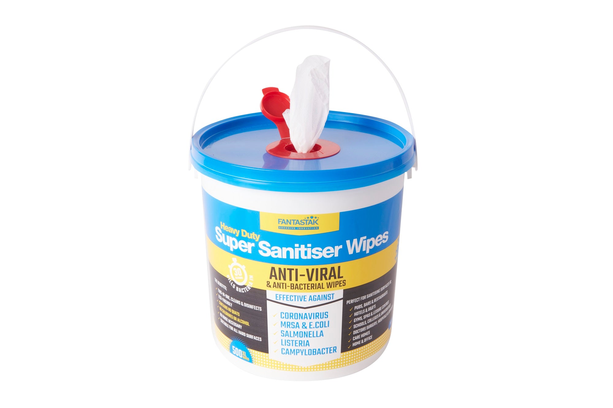 Anti Viral Wipes  - Super Sanitiser Wipes (500 per Tub)