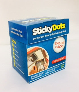 Sticky Dots - 64 x Peelable Glue Dots on Perforated Sheets